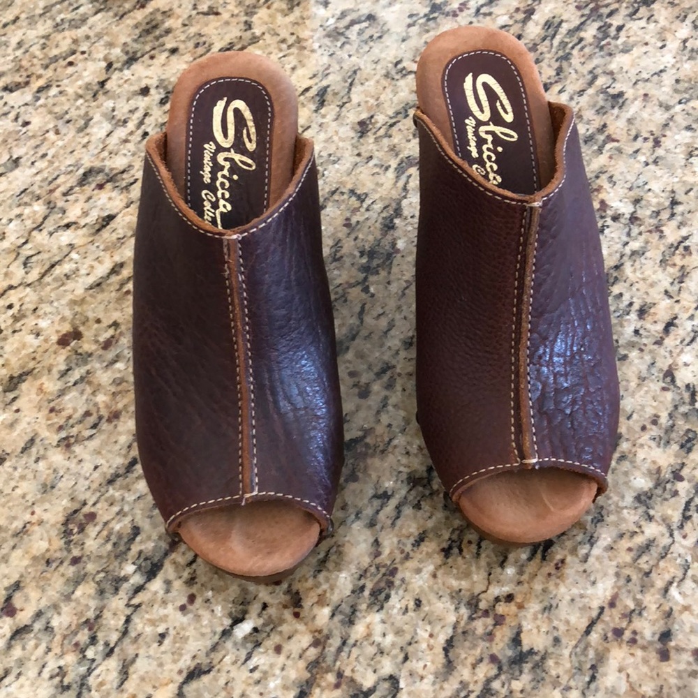 leather wedges Sbricca !!